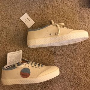 Bally men’s white canvas sneaker